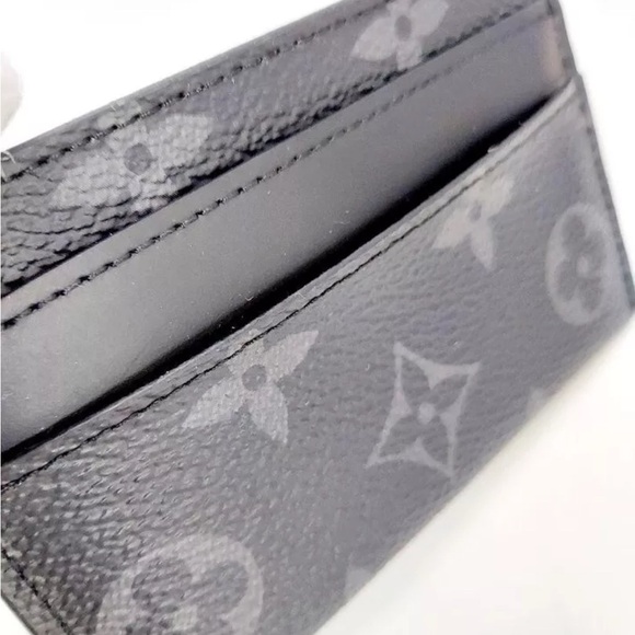 Amazing Deal! LOUIS VUITTON Monogram Eclipse Porto Cult Double M62170 Card Case - Picture 3 of 4